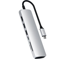 Satechi USB-C Multiport - 1xHDMI 4K,2x USB-A,1x SD,1x Ethernet, stříbrná_523204815
