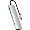 Satechi USB-C Multiport - 1xHDMI 4K,2x USB-A,1x SD,1x Ethernet, stříbrná_523204815
