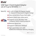 Club3D set adapterů USB-C Gen2, 4K@120Hz (M/F), 2ks_1821873635