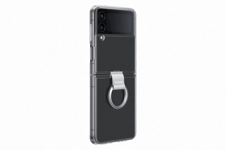 Samsung silikonový zadní kryt s držákem pro Galaxy Z Flip4, transparentní_1621069869