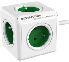 PowerCube EXTENDED prodlužovací přívod 1,5m - 5ti zásuvka, zelená