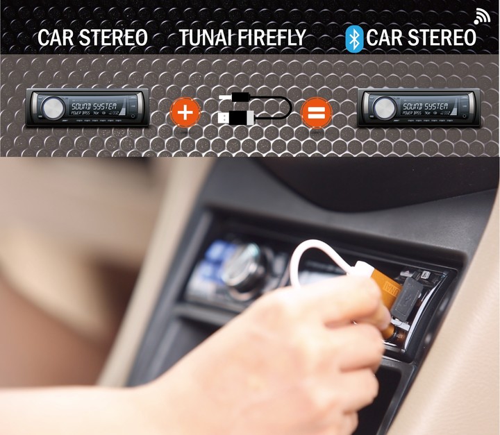 Tunai Firefly Bluetooth Receiver Car pack, červená_1443633255