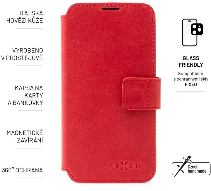 FIXED pouzdro typu kniha ProFit pro Apple iPhone 15 Pro Max, červená_743353809