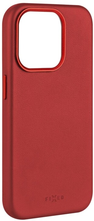 FIXED kožený zadní kryt MagLeather s podporou Magsafe pro Apple iPhone 15 Plus, červená_603380705