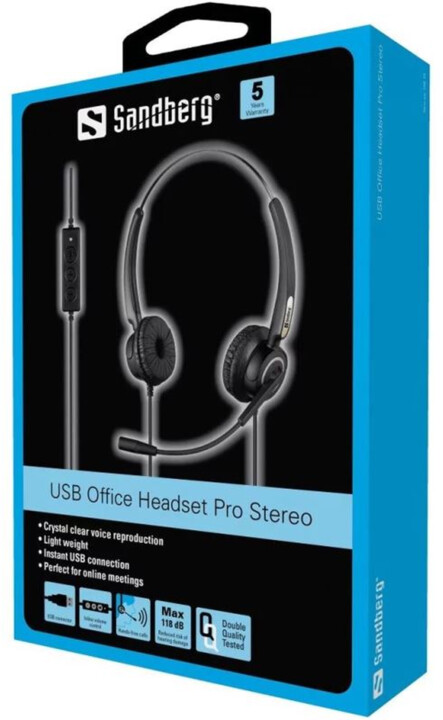 Sandberg USB Pro Stereo Headset, černá_2020113292