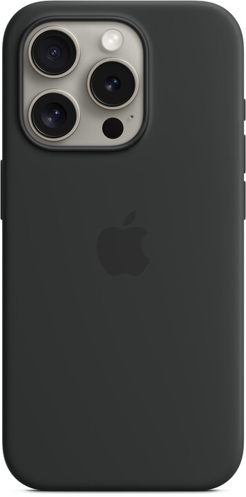 Apple Silikonový kryt s MagSafe pro iPhone 15 Pro, černá_72661141