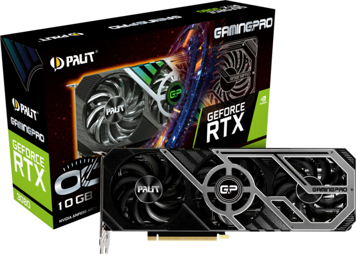 PALiT GeForce RTX3080 GamingProOC, LHR, 10GB GDDR6X_1308936789