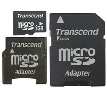 Transcend Micro SD 2GB + 2 adaptéry_1258924231