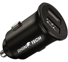 RhinoTech nabíječka do auta LITE MINI, 2x USB-A, 24W, černá RTACC471