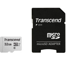 Transcend Micro SDHC 300S 32GB 95MB/s UHS-I U1 + SD adaptér Poukaz 200 Kč na nákup na Mall.cz