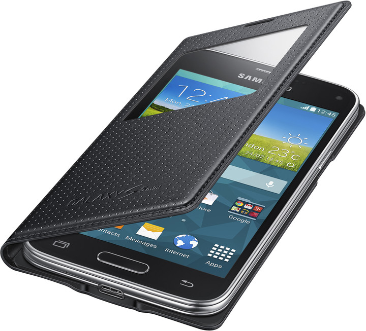 Samsung flipové pouzdro S-view EF-CG800B pro Galaxy S5 mini (SM-G800), černá_2022061405