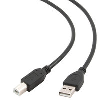 Gembird CABLEXPERT kabel USB A-B 3m 2.0 HQ zlacené kontakty, černá CCP-USB2-AMBM-10