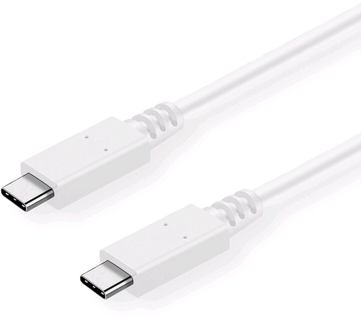 C-TECH kabel USB-C 3.2, M/M, 20Gbps, PD 100W, 2m. bílá_854864417