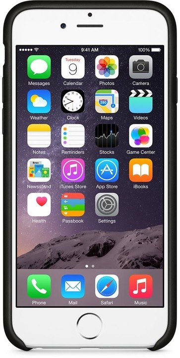 Apple Leather Case pouzdro pro iPhone 6, černá_1971229083