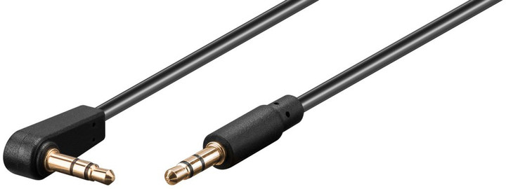 PremiumCord kabel Jack 3.5mm - 3,5mm konektor 90° M/M 0,5m_1666613114