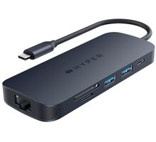 Hyper® EcoSmart™ Gen.2 USB-C 8-in-1 Hub 140W PD 3.1 Pass-thru HY-HD4004GL