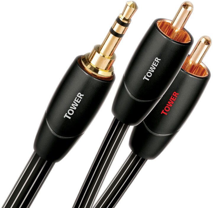 Audioquest audio kabel 3,5mm-2xRCA, (Tower) 1m_1356887305