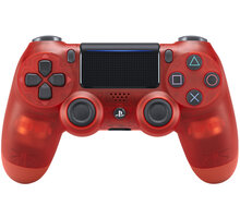 Sony PS4 DualShock 4 v2, průhledný červený_635382389