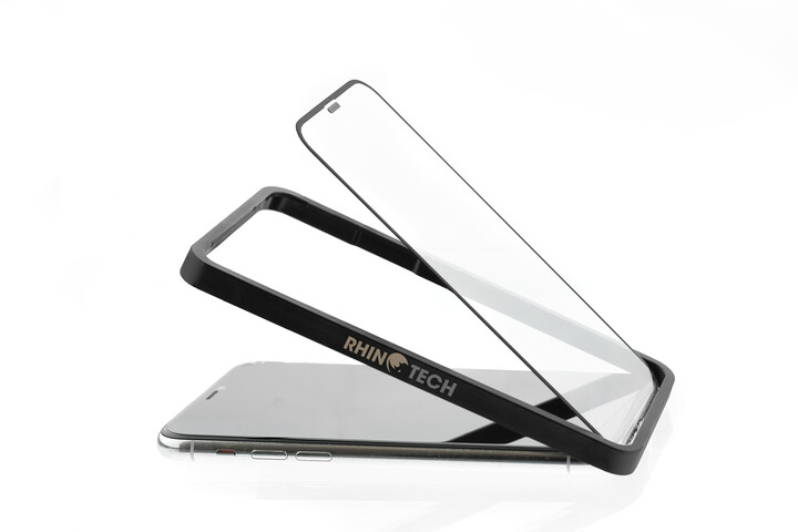 RhinoTech 2 Tvrzené ochranné 3D sklo pro Apple iPhone 6 Plus/6S Plus, černé (včetně instalačního rámečku)