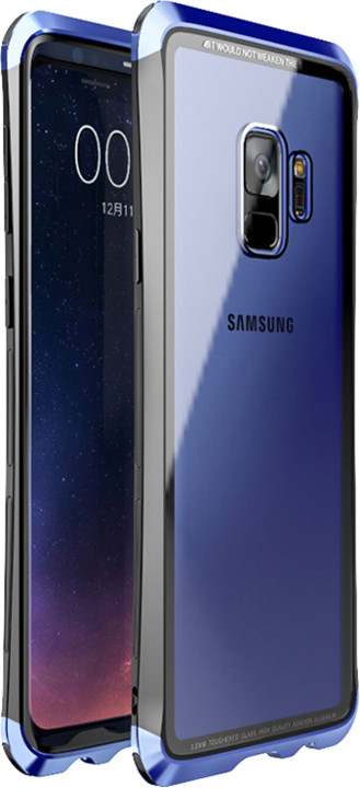 Luphie Double Dragon Alluminium Hard Case pro Samsung G960 Galaxy S9, černo/modrá_38456411