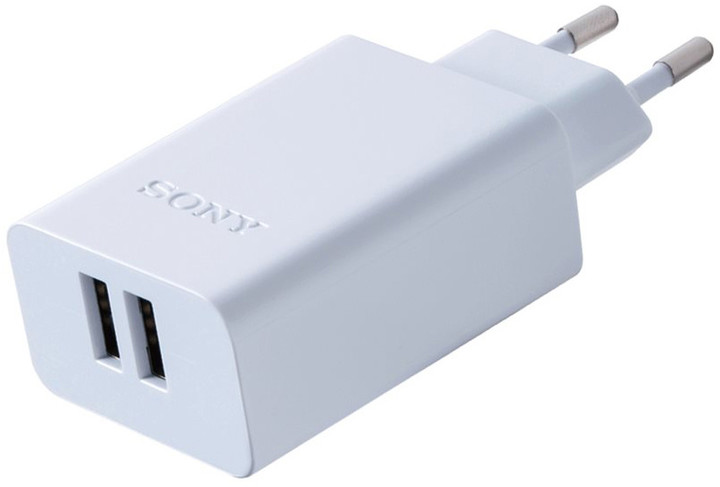 Sony USB AC adaptér CP-AD2M2WC bílý, 3A, 2xUSB_1882216662