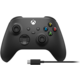 Gamepad Microsoft, bezdrátový, Carbon Black + USB-C kabel (PC, Xbox)