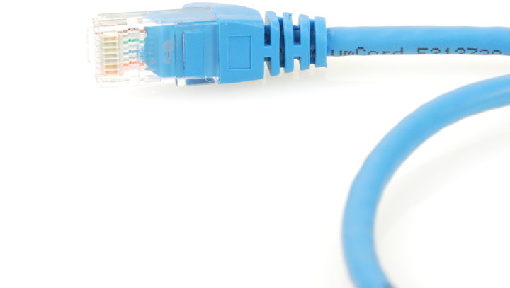 UTP kabel rovný kat.6 (PC-HUB) - 0,5m, modrá