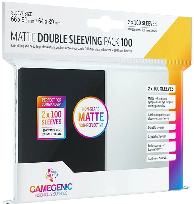 Ochranné obaly na karty Gamegenic - Matte Double Sleeving Pack (2x 100 ks)_2058252078