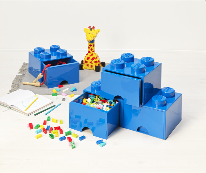 Úložný box LEGO, s šuplíkem, malý (4), černá_2015297152