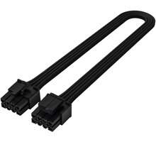 SilverStone SST-PP06BE-EPS35 - 350mm EPS/ATX 12V 8pin to 4+4pin sleeved PSU cable, černá_1432188410