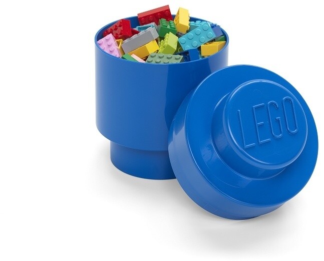 Úložný box LEGO, kulatý, modrá_1451617367