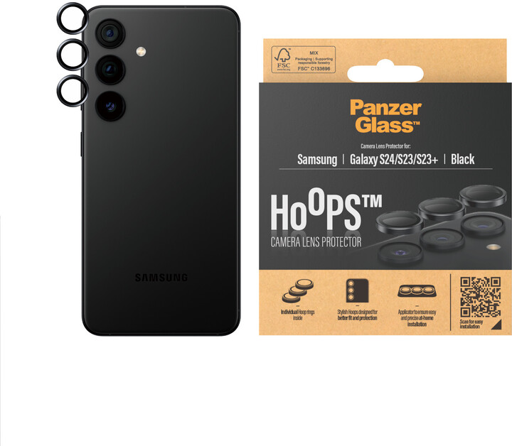 PanzerGlass HoOps ochranné kroužky pro čočky fotoaparátu pro Samsung Galaxy S24/S23/S23+_579362530