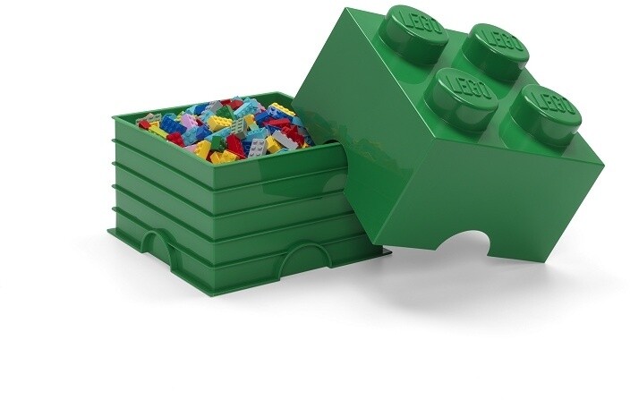 Úložný box LEGO, malý (4), tmavě zelená_541967153