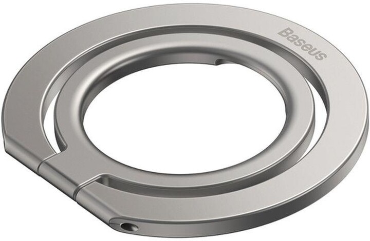 Baseus univerzální magnetický držák Halo, kovový kroužek, stříbrná_995703771