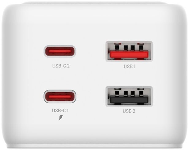 FIXED síťový prodlužovací adaptér Charging Strip, 2x USB-C, 2x USB-A, GaN III, PD 65W, 1.5m, bílá_1288162378