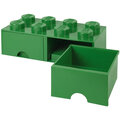 Úložný box LEGO, 2 šuplíky, velký (8), tmavě zelená