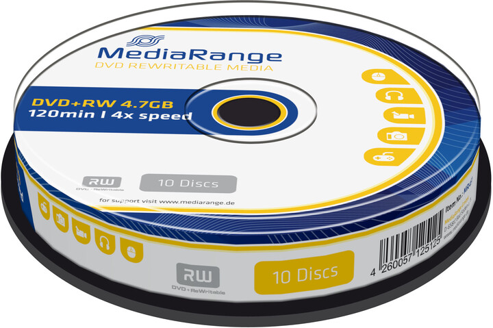 MediaRange DVD+RW 4,7GB 4x, Spindle 10ks_948275304