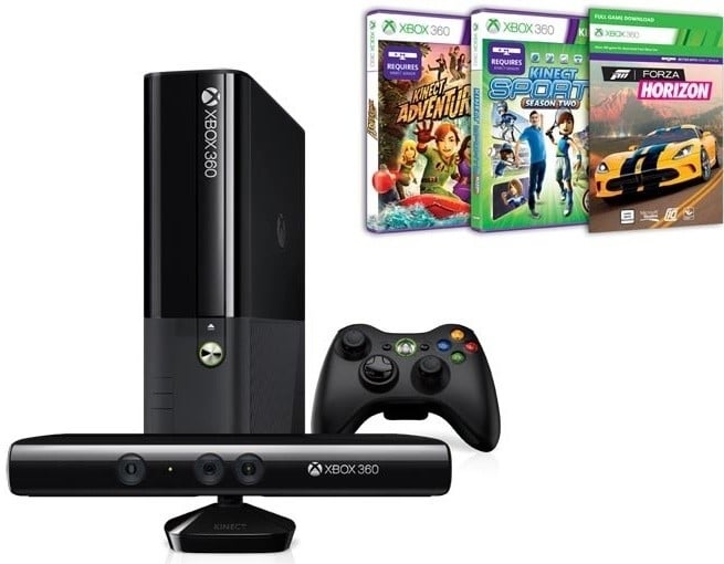 XBOX 360 Kinect Bundle 250GB + 3 x hra Kinect Sports 2+Kinect Adventures!+Forza Horizon (stingray)_1033211374