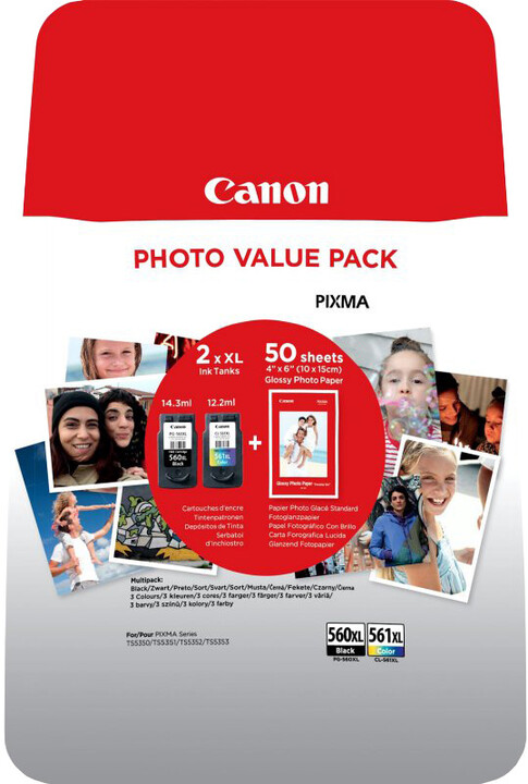 Canon PG-560XL/ CL-561XL + PP-201 10x15cm, multipack_1065791240