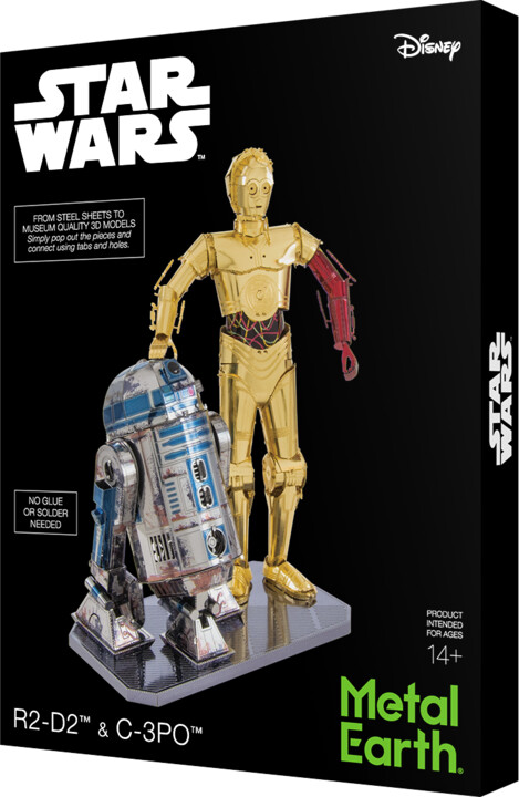 Stavebnice Metal Earth Star Wars - C-3PO a R2-D2 - Deluxe set, kovová_1394829770