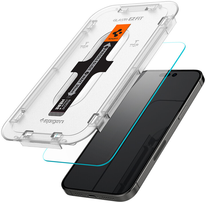 Spigen ochranné sklo tR EZ Fit pro Apple iPhone 14 Pro Max, transparentní, 2ks_1114168235