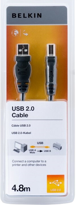 Belkin kabel USB 2.0. A/B řada standard, 4,8m_1579404959