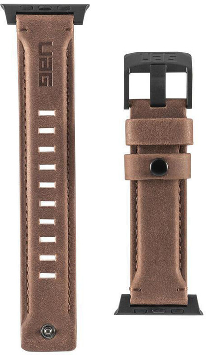 UAG Leather Strap - Apple Watch 44/42 mm, hnědá_30644886