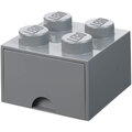 Úložný box LEGO, s šuplíkem, malý (4), tmavě šedá_165775326
