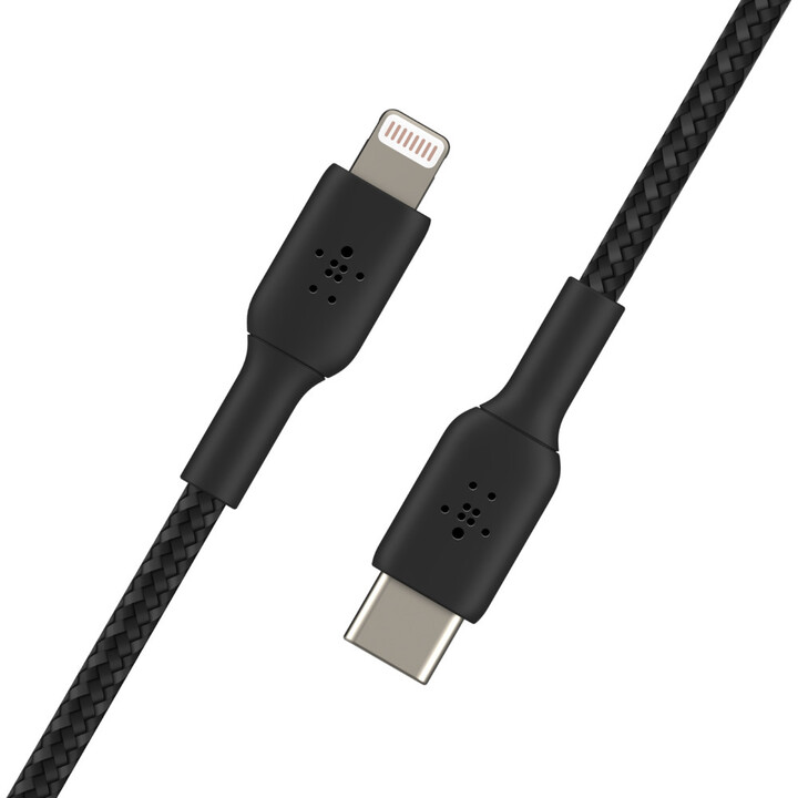 Belkin kabel USB-C - Lightning, M/M, MFi, opletený, 2m, černá_1756957315