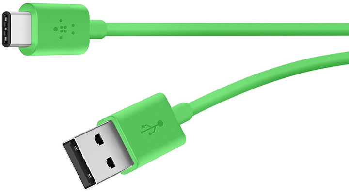 Belkin USB 2.0 USB-C to USB A, 1,8m, zelený_1506455518