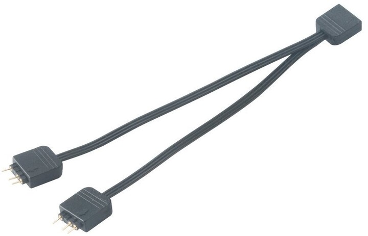 Akasa rozbočovač pro RGB LED pásky, 1xF, 2xM, 12cm, černý (pro Asus, Asrock, MSI)_1852294851