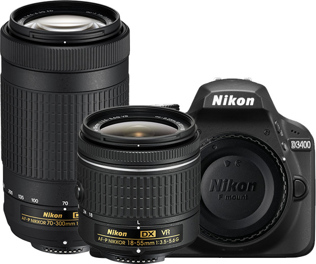 Nikon D3400 + AF-P 18-55 VR + 70-300 VR, černá_1293088121