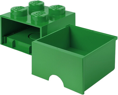 Úložný box LEGO, s šuplíkem, malý (4), tmavě zelená_397509588