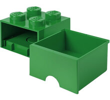 Úložný box LEGO, s šuplíkem, malý (4), tmavě zelená_397509588